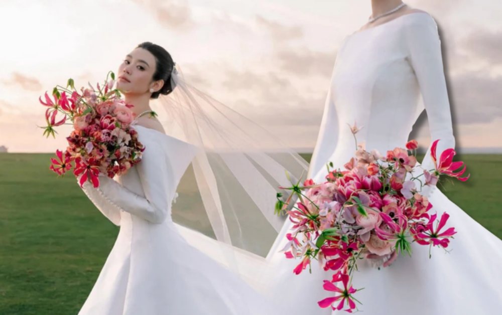 Bó hoa cưới của Hề Mộng Dao gây sốt: 4 loài hoa mang lời nguyện ước ẩn sau 7 năm chờ đợi, được khen còn "đắt giá" hơn váy Dior 600 giờ thủ công
