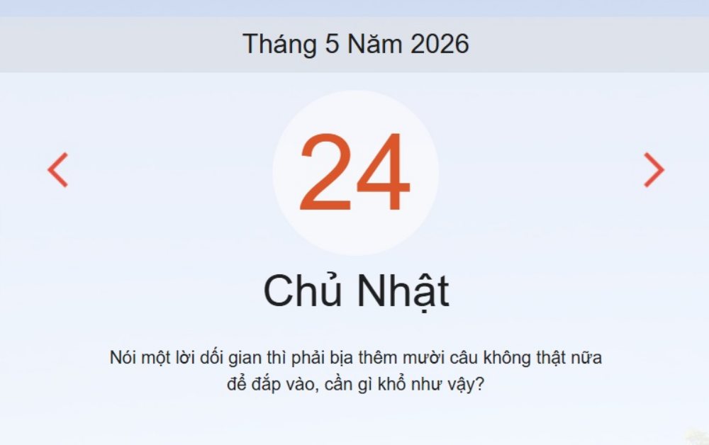 Xem lịch âm dương hôm nay 25/05