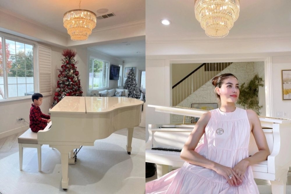 Rời showbiz, Phạm Hương sống ra sao trong biệt thự trắng rộng lớn tại Mỹ?