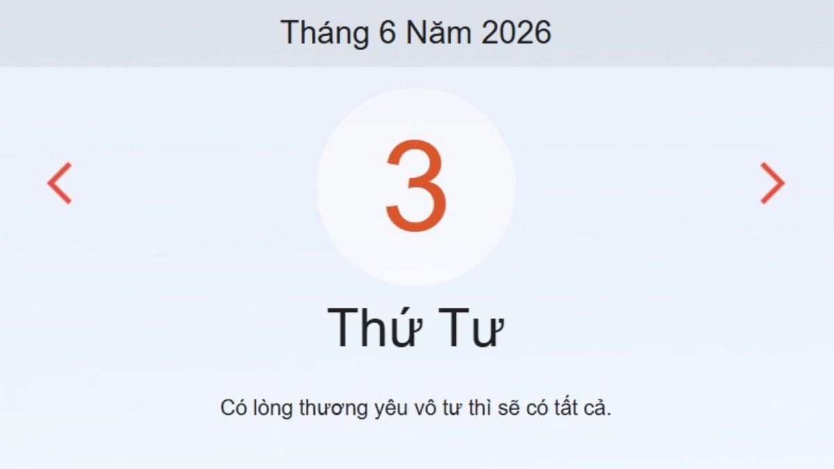 Xem lịch âm dương hôm nay 3/6