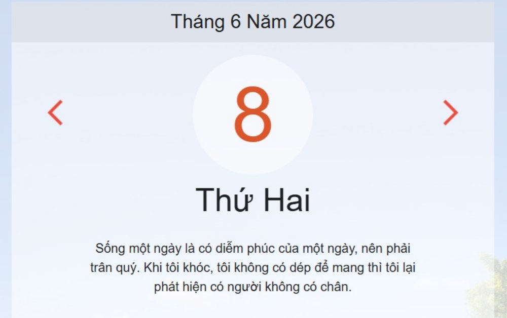 Xem lịch âm dương hôm nay 8-6